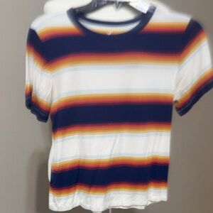 Abercrombie & Fitch Multicolor Striped Short Sleeve Tee